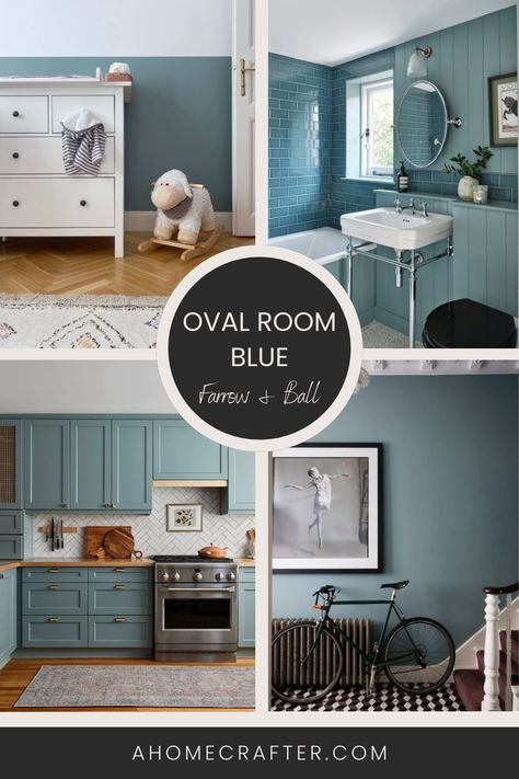 Farrow & Ball's Oval Room Blue is a rich deep blue paint color with a touch of green undertones. |Farrow and Ball paint colors| Farrow and Ball| best blue green paint colors| best blue gray paint colors| best blue for kitchen cabinets| best blue gray color for kitchen cabinets| accent wall colors| most popular paint colors this year| most popular farrow and ball paint colors| paint colors for dining room| best paint colors for nursery| Blue For Kitchen Cabinets, Paint Colors For Nursery, Paint Colors For Dining Room, Best Blue Green Paint Colors, Farrow And Ball Paint Colors, Farrow And Ball Oval Room, Deep Blue Paint, Farrow And Ball Living Room, Blue Kitchen Walls