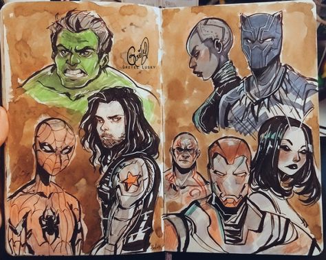 Marvel Doodles, Epic Fanart, Thor Art, Marvel Drawings, Marvel Fan Art, Marvel Thor, Arte Sketchbook, Sketchbook Inspiration, Marvel Art