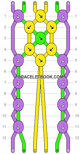 Bracelet Patterns Daisy, Daisy Friendship Bracelet Pattern, Daisy Chain Bracelet Pattern, Daisy Chain Pattern, Brazilian Bracelet, String Bracelet Patterns, Friendship Bracelets Easy, Alphabet Code, Jasper Bead Bracelet