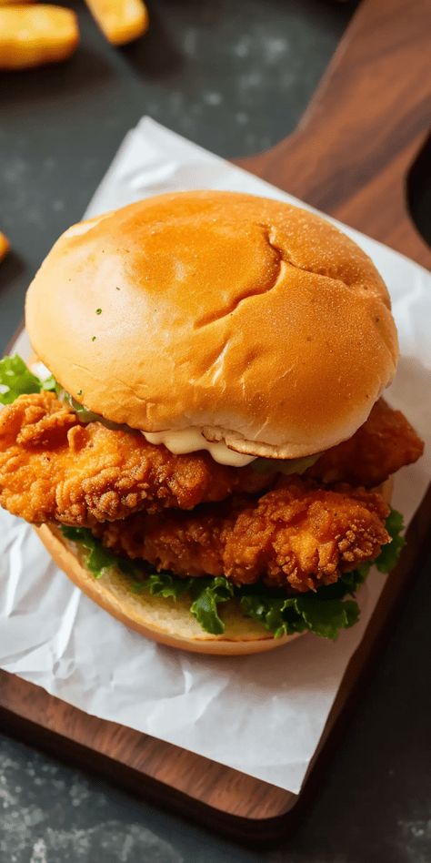 Chick Fil A Chicken Sandwich Recipe, Chick Fil A Sandwich, Copycat Chick Fil A, Chicken Fillet, Homemade Waffles, Chicken Sandwich Recipes, Fried Chicken Breast, Chewy Sugar Cookies, Our Secret