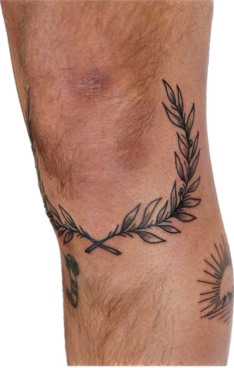 Traditional Tattoo Knee, Simple Leg Tattoos, Thigh Tattoo Men, Wine Tattoo, Tattoo Pierna, Leg Tats, Atlas Tattoo, Cowgirl Tattoos, Shin Tattoo