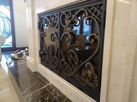 Fireplace Screen, Fireplace, Birthday, Christmas, Fathers Day, Mothers Day, Anniversary,firewood Holder,fire Poker,fireplace Tools,iron Gift - Etsy Fireplace Doors Ideas, Country Fireplace Ideas, Fireplace Screen Ideas, Wrought Iron Fireplace Screen, Fireplace Screens With Doors, Decorative Fireplace Screens, Fireplace Inspiration, Fire Poker, Firewood Holder