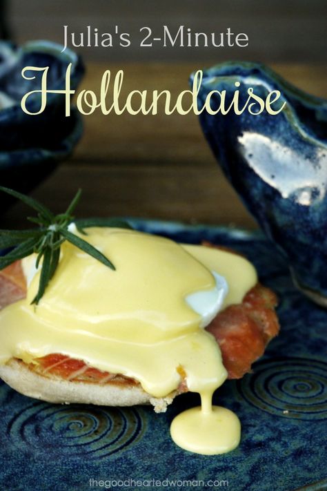 Julia Child's Hollandaise Sauce Recipe | The Good Hearted Woman Salmon Benedict, Hollandaise Sauce Recipe, Hollandaise Recipe, Blender Hollandaise, Easy Hollandaise, Easy Hollandaise Sauce, Smoked Salmon And Eggs, Recipe For Hollandaise Sauce, Julia Child Recipes