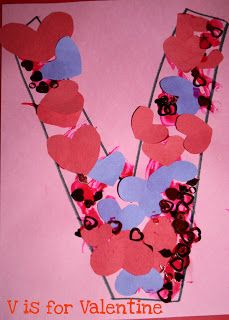 Preschool Crafts for Kids*: V is for Valentine Preschool Craft Christian Valentines Crafts, Christian Preschool Crafts, Letter V Crafts, Valentine Alphabet, V Is For Valentine, Preschool Valentine Crafts, Abc Crafts, February Crafts, Preschool Letter