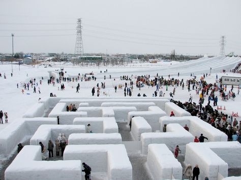 ... Snow Maze At Satoland - Sapporo Snow Festival, Japan 7 | by glazaro Sapporo Snow Festival, Festival Japan, Snow Festival, Japan Winter, Snow Place, Ice Palace, Snow Theme, Ice Art, Snow Sculptures