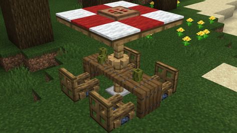 Table In Minecraft, Minecraft Table, Table Minecraft, Minecraft Decoration, Minecraft Images, Cute Table, Minecraft Interior Design, Bangunan Minecraft, Minecraft Modern