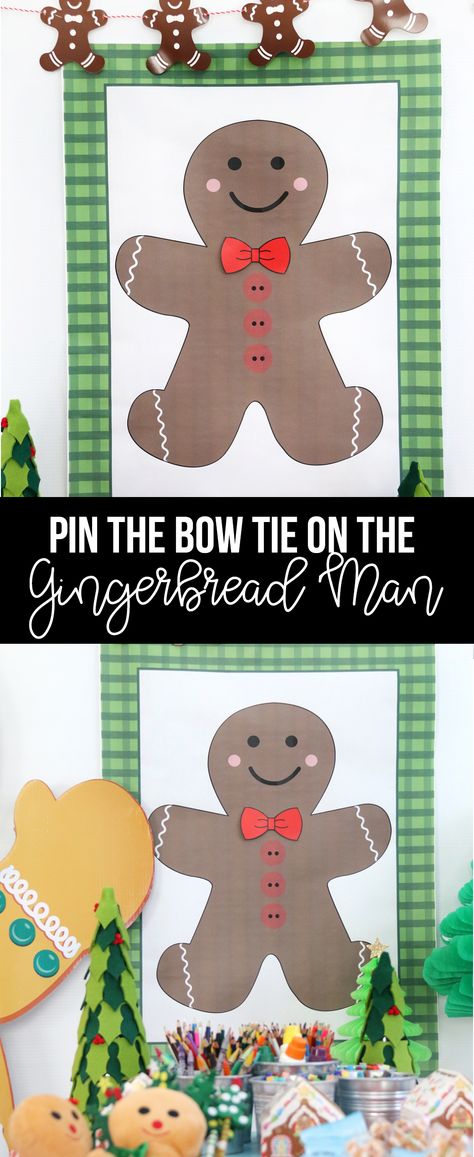 Gingerbread Games Party Ideas, Gingerbread Class Party, Gingerbread Games For Kids, Gingerbread Party Games, Gingerbread Party Ideas For Kids, Free Christmas Activities For Kids, Easy Christmas Games For Kids, Gingerbread Man Games, Gingerbread Games