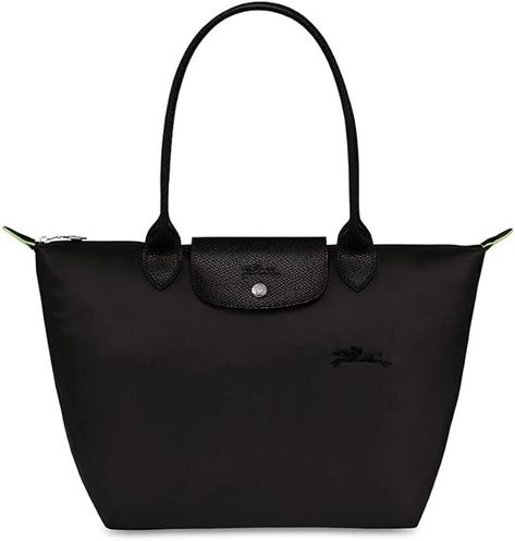 Amazon.com: Longchamp 'Medium 'Le Pliage Green' Nylon Tote Shoulder Bag, Black : Clothing, Shoes & Jewelry Longchamp Bag Medium, Longchamp Medium, Black School Bags, Longchamp Bag, Wishlist 2024, Black Clothing, Bag School, Nylon Tote, Shoulder Bag Black