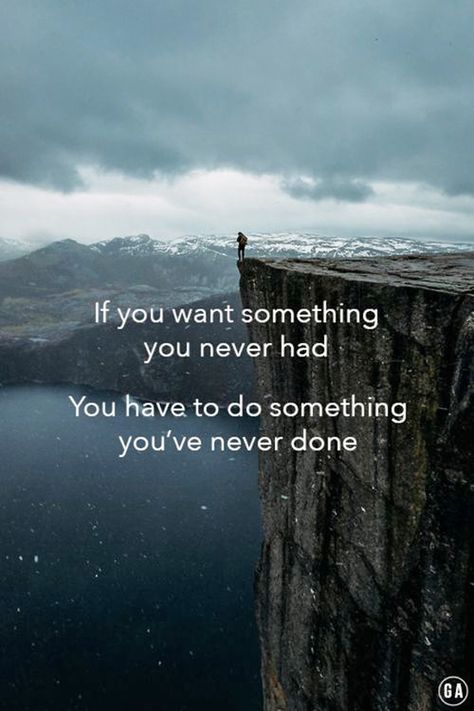 [QUOTE] "If you want something you've never had, then you need to do something you've never done." Ge Aldrig Upp, Good Quotes, Great Inspirational Quotes, Trening Fitness, Dream Quotes, A Quote, Inspirational Quotes Motivation, The Words, Great Quotes