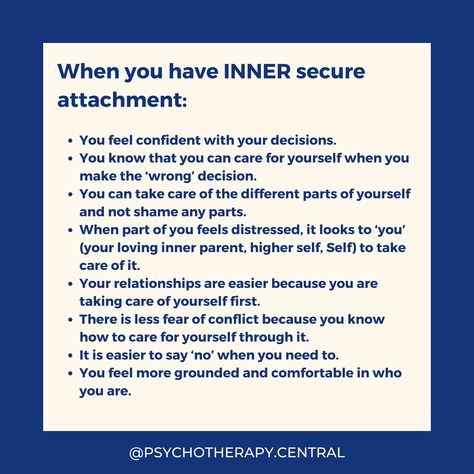 How Does it Feel to Have INNER Secure Attachment? How To Develop A Secure Attachment Style, Secure Attachment Style Affirmations, Earned Secure Attachment, Secure Attachment Affirmations, Secure Attachment, Secure Attachment Style, Attachment Quotes, Teaching Mindfulness, Internal Family Systems