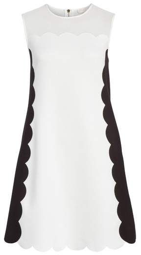 Ted Baker London Contrast Scallop Overlay A-Line Dress A Line Frock, Scalloped Dress, Illusion Neckline, Ted Baker London, Styles Fashion, Striped Tee, Ted Baker, A Line Dress, Designer Dresses