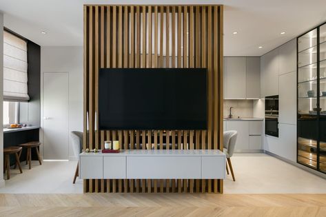 Tv Unit Partition Wall, Living Dining Partition With Tv Unit, Room Divider Tv Unit, Room Divider With Tv Unit, Tv Unit On Partition, Living Room Partition With Tv Unit, Living Room Divider With Tv Unit, Built In Room Divider, Partition With Tv Unit