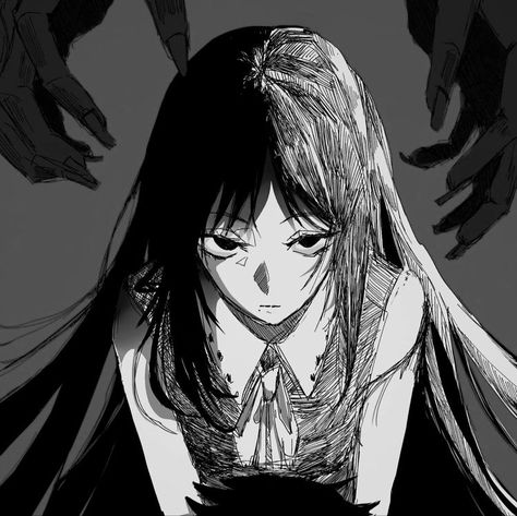 Pfp Manga Girl, 5 Anime, Gothic Anime, Anime Monochrome, Cute Profile Pictures, Animated Icons, Art Icon, Dark Anime, An Anime