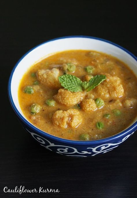 cauliflower kurma recipe Cauliflower Kurma Recipe, Cauliflower Gravy, Veg Kurma Recipe, Vegetable Korma Recipe, Veg Kurma, Subzi Recipe, Rice Pulao, Sambhar Recipe, Vegetable Curry Recipes