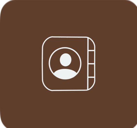 A brown based aesthetic contacts app icon Brown Contacts Icon, Contacts App Icon Aesthetic, Contacts App Icon, Brown Contacts, Aesthetic Brown, New Phones, App Icon, Gaming Logos, Wallpapers