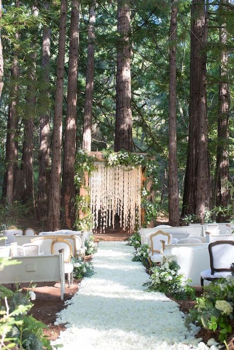 woodland wedding decorations ideas Enchanted Forest Decorations, Wedding Ceremony Chairs, Woodland Wedding Decorations, Rustic Wedding Decorations, Ceremony Chairs, Boda Mexicana, Wedding Themes Fall, Wedding Ceremony Backdrop, Stella York