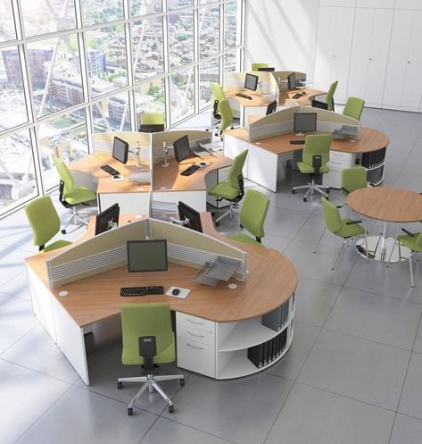 Open Office Design, Cubicle Design, Home Office Furniture Design, Cool Office Desk, Executive Office Furniture, Apartment Things, Cubicle Decor Office, Sustainable Interior Design, Industrial Office Design