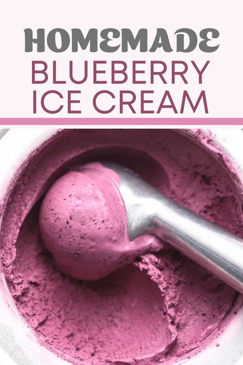 Blueberry Ice Cream Homemade Blueberry Ice Cream, Blueberry Ice Cream Recipe, Frozen Recipes, Ice Cream Easy, Peanut Butter Blueberry, Healthy Ice Cream Recipes, Blueberry Ice Cream, Ice Cream Maker Recipes, Cream Fresh