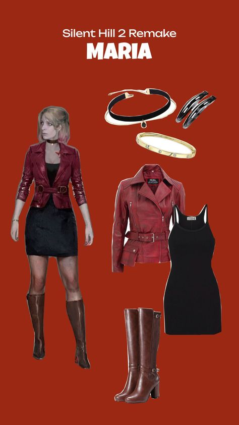 Halloween Outfit Idea! Maria from Silent Hill 2 Remake #silenthill2 #silenthill #remake #maria #halloweencostume #halloween #outfitinspo #outfitinspiration Maria Silent Hill Cosplay, Silent Hill Outfit, Silent Hill Maria, Silent Hill Cosplay, Maria Silent Hill, Silent Hill 2 Remake, Silent Hill 2, Silent Hill, Halloween Outfit