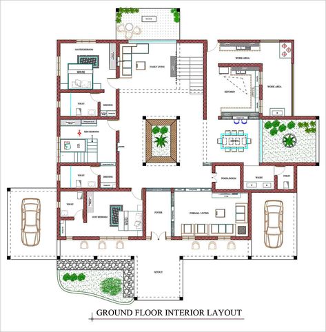 Nalukettu House Plan, House Plan App, House Plan 3d, Kerala Traditional House, Budget House Plans, Indian House Plans, Affordable House Plans, Courtyard House Plans, House Floor Design