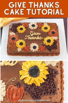 Thanksgiving Cake Ideas, Thanksgiving Cakes Decorating, Fall Cakes Decorating, Fall Birthday Cakes, Thanksgiving Cake, Sheet Cake Designs, Birthday Sheet Cakes, Thanksgiving Cakes, Cake Decorating Piping