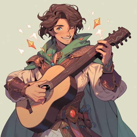 Fantasy Bard Art, Bard Poses Reference, Bards Dnd, Halfling Character Art Male, Dnd Halfling Male, Dnd Bard Character Design, Male Dnd Character Art, Bard Character Art, Dnd Character Art Male