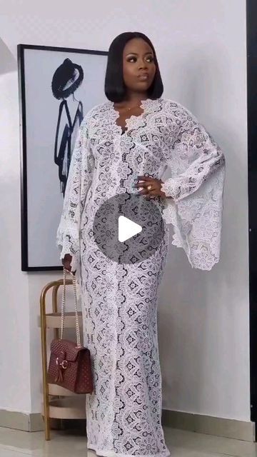 Lace Kaftan, Bubu Gown Styles, October 25, Ankara Styles, Lace White Dress, African Dress, Click The Link, Ankara, White Lace