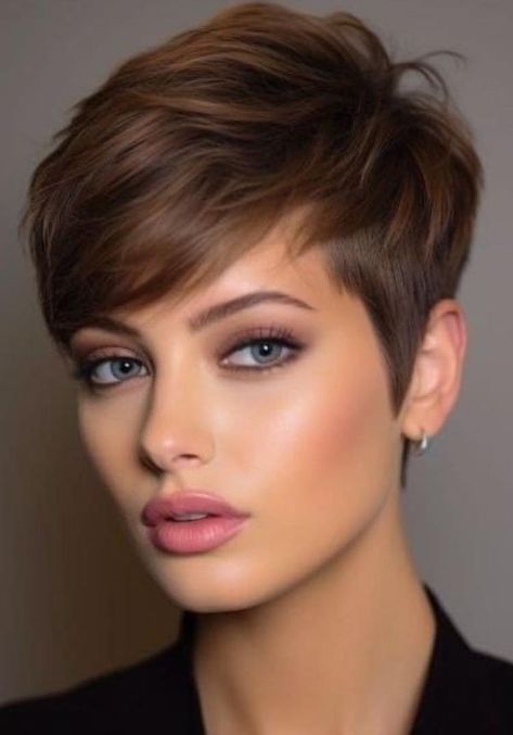 Nothingbutpixies Haircut For Square Face, Square Face Hairstyles, Short Hair Pixie Cuts, Gray Hair Cuts, Short Sassy Hair, Super Short Hair, Square Face, Edgy Short Hair, Short Choppy Hair