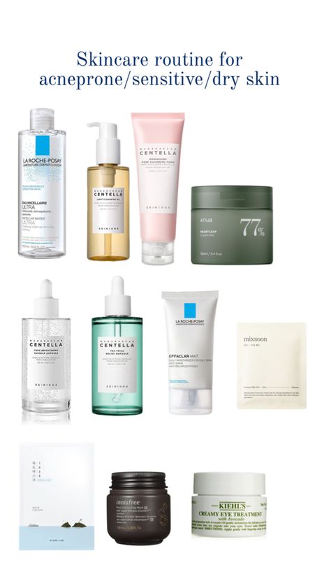 This is a skincare routine for very sensitive acne prone, and dry skin. It’s for people with large pores, acne scars, sebum, dark circles and overall someone who wants clear skin. Dry Acne Prone Skin, Sensitive Acne Prone Skin, Basic Skin Care, Basic Skin Care Routine, Dos And Don'ts, Korean Skincare Routine, Large Pores, Dry Sensitive Skin, Teeth Care