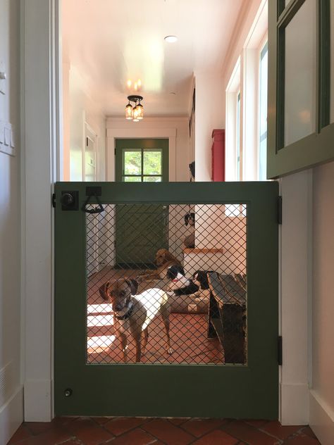 Pocket Dog Gate, Indoor Gates, Country Hallway, Hallway Landing, Diy Dog Gate, Puppy Room, Pocket Dog, Dog Area, Animal Room