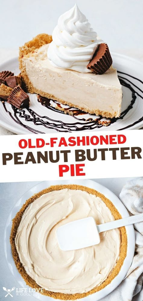 No Bake Peanut Butter Pie With Cool Whip, Peanut Butter Pie No Bake, Cool Whip Pies, Easy Peanut Butter Pie, Jello Pie, Peanut Butter Whipped Cream, Tiramisu Recipes, Whipped Peanut Butter, Quick And Easy Dessert Recipes