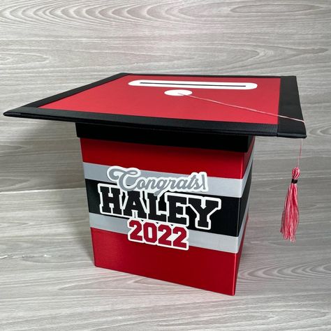 8x8 Class of 2023 Graduation Party Card Box Choose Your - Etsy Graduation Cap Card, White Graduation Cap, Party Card Box, Graduation Party Cards, Card Box Ideas, Graduation Card Boxes, Graduation Box, Graduation Party Planning, Money Notes