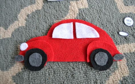 Car Ornaments Diy, Diy Cars, Felt Car, Felt Doll House, Felt Ornaments Diy, Diy Felt Christmas Tree, Felt Ornaments Patterns, Felt Animal Patterns, Diy Quiet Books