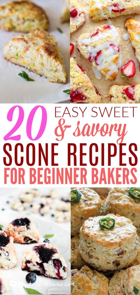 Tea Scones Recipe, Savory Scones Recipe, Best Scone Recipe, Breakfast Scones, Baking Scones, How To Make Scones, Scone Recipes, Scones Recipe Easy, Homemade Scones