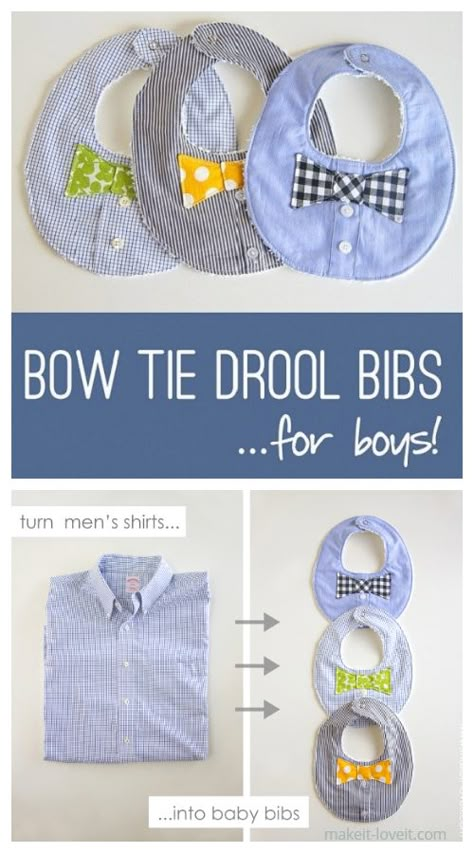 Baby Boy’s Bow Tie Drool Bib Free Sewing Pattern | Fabric Art DIY Diy Gifts To Make, Diy Sy, Drool Bibs, Boy Diy, Boy Bib, Diy Bebe, Trendy Sewing, Tie Pattern, Costura Diy