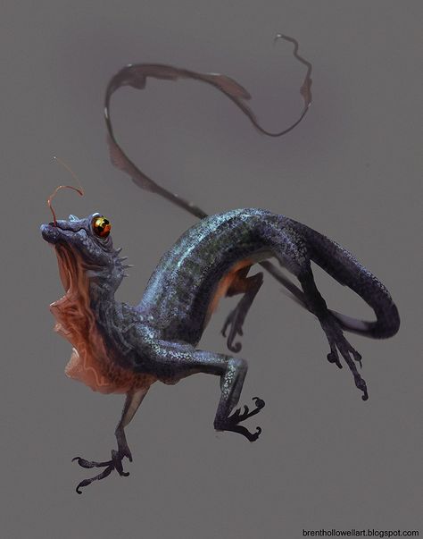 Brent Hollowell Lizard Familiar, Creature Inspiration, Beast Creature, Fantasy Animals, Fantasy Beasts, Alien Creatures, Fantasy Monster, Fantasy Creatures Art, Creature Feature