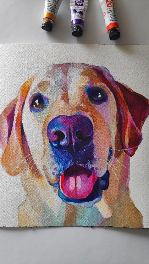 Dogs Watercolor, Watercolour And Pencil, Dog Watercolor Painting, Pet Portrait Paintings, Labrador Art, Dog Portraits Art, Watercolor Dog Portrait, Watercolor Paintings Nature, Dog Watercolor