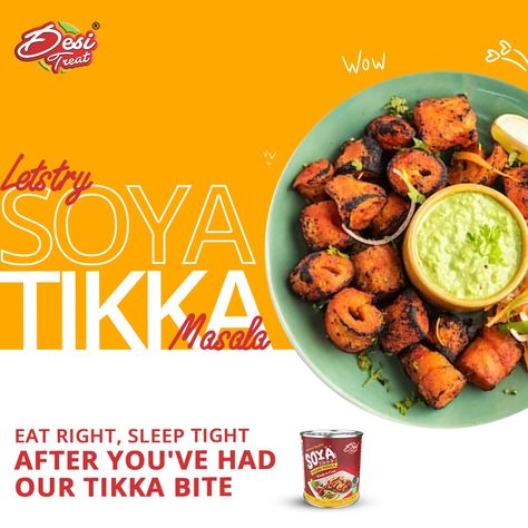 Skip the chicken, try the pickle! Punjabi Masala Soya Tikka - bursting with bold flavors. Also available on Amazon, Flipkart . Buy Here : www.desitreat.in #soyatikkamasala #soyatikka #soyatikkachaap #soyatikkaroll #soyatikkacurry #soyatikkaafghani #snack #Desitreat #soyachaap #cannedfood #foods #recopes #veganfoods #tikkafoods #delhichaap #indianfood #streetfoods #chaapfoods #punjabi Vegan Foods, Canned Food, Eat Right, The Chicken, Indian Food Recipes, Pickles, Snacks, Chicken, Quick Saves