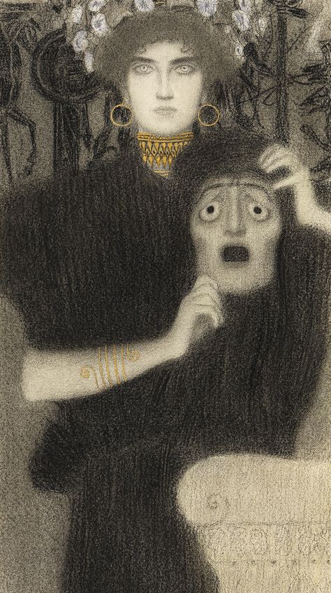 Gustav Klimt Art, Klimt Paintings, Klimt Art, Arte Inspo, White Chalk, Foto Art, Art Historian, Gustav Klimt, Black & White