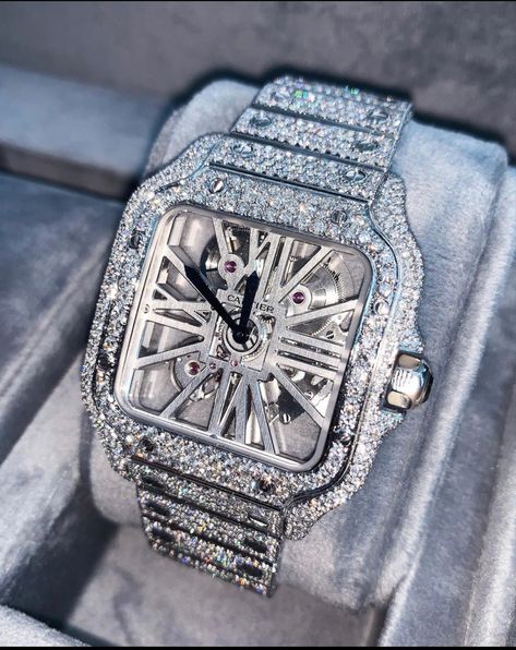 Bust Down Watch, Dope Jewelry Accessories, Diamond Watches, Fancy Watches, Expensive Jewelry Luxury, Ice Watch, Expensive Watches, Cartier Watch, Dope Jewelry