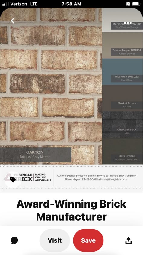 Trim Color For Light Brick House, Brown Brick With Siding, Olive Shutters Brick House, Oakton Brick House, Siding Colors With Brown Brick, Brick Shutter Combinations, Yellow Brown Brick House Exterior, Tan Brick Home Exterior, Light Brown Brick Exterior Color Schemes