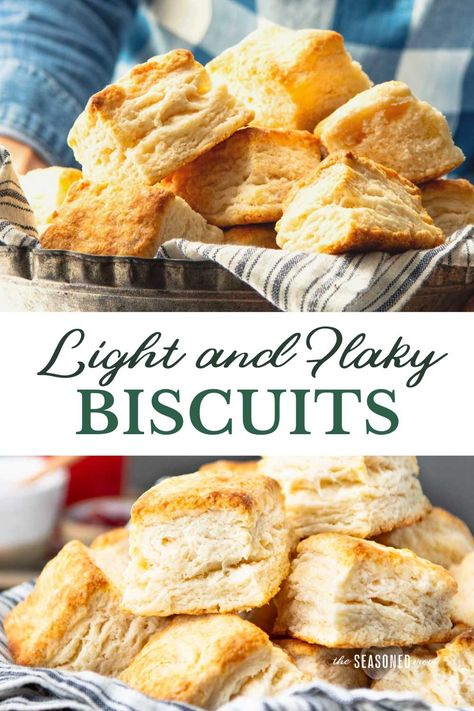 With a few simple tips and tricks, you can make the best Southern-style light and flaky biscuits from scratch! These fluffy, buttery treats rise a mile high, creating layers upon layers of old-fashioned goodness. Fluffy Drop Biscuits, Fast Biscuit Recipe, Simple Fast Dinner, Fast Biscuits, Easy Drop Biscuit Recipe, Soups And Chowders, Easy Drop Biscuits, Drop Biscuits Recipe, Biscuits From Scratch