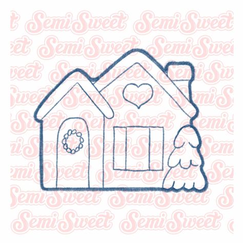 Printable House Template, Printable House, House Cookies, House Template, Decorating Cookies, Stained Glass Christmas, Cookie Stencils, Xmas Cookies, Cottage House