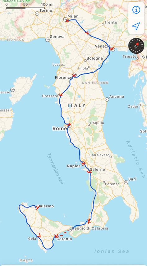 Road Trip Europe Map, Roadtrip Map Aesthetic, Trip Planning Aesthetic, Flying To Italy, Italian Road Trip, Italy Interrail, Interrail Aesthetic, Backpacking Italy, Interrailing Europe