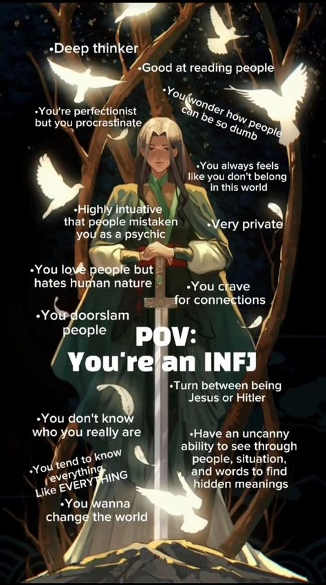 Infj Personality Facts, Infj Relationships, Infj And Entp, Personalidad Infj, Infj Traits, Infj Humor, Mbti Infj, Infj Psychology, Intj And Infj