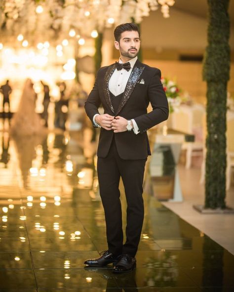 Dress For Walima, Engagement Outfit For Man, Reception Dress For Men, Men Fashion Outfits, Engagement Dress For Groom, Reception Suits, Wedding Suits Men Black, Indian Wedding Suits Men, Indian Wedding Clothes For Men