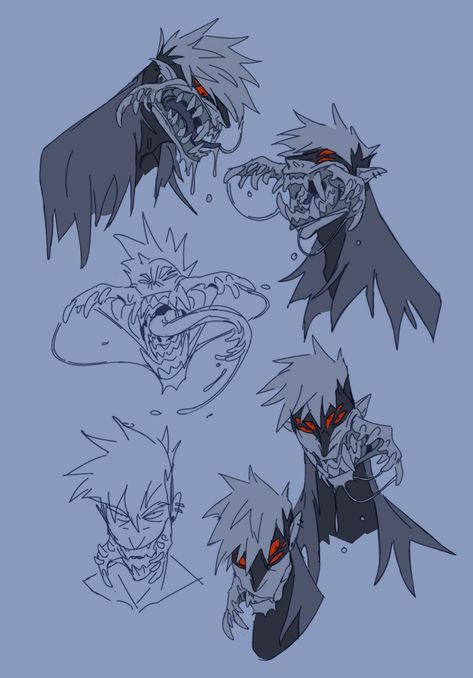 Demon Teeth Drawing, Teeth Drawing, Teeth Art, Monster Drawing, Anime Monsters, Fantasy Collection, Monster Concept Art, Fantasy Creatures Art, Anime Sketch