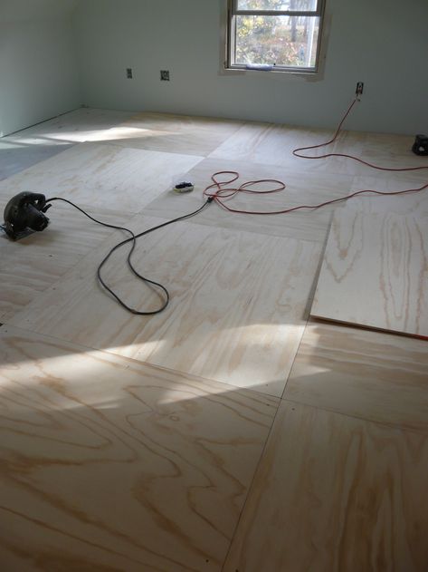 Birch Plywood Floor, Beadboard Flooring, Ply Flooring, Budget Flooring Ideas, Painted Plywood Floors, Cheap Plywood, Panel Flooring, Plywood Floors, Cheap Floor