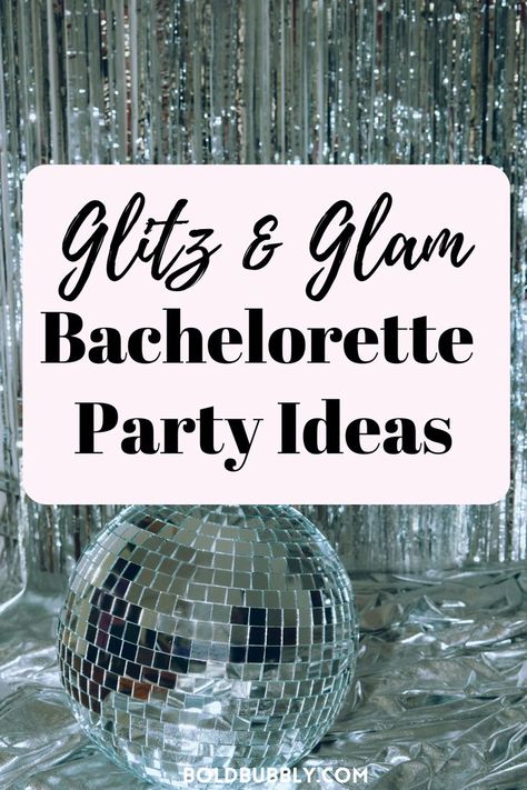 bachelorette party Bubbly Bachelorette Party, Glitz And Glam Bachelorette Party, Glitz And Glam Bachelorette, Glam Bachelorette Party, Glam Bachelorette, Party Ideas Themes, Hens Party Themes, Party Planning Guide, Bachelorette Planning