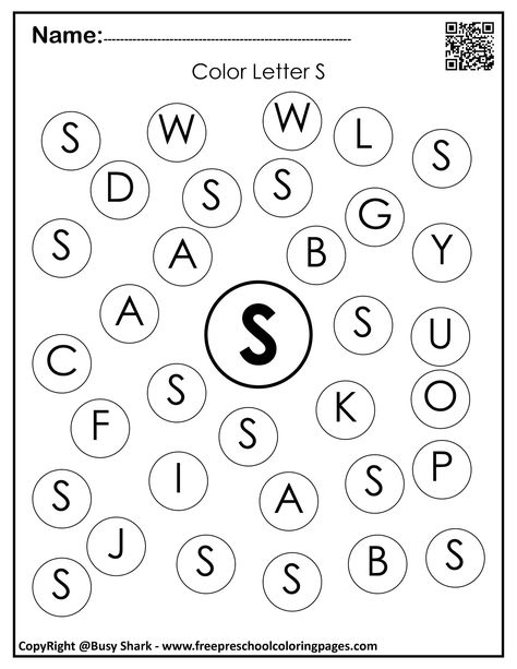 Abc For Preschool, Letter S Worksheets Kindergarten, Letters S, Letter S Printable Free, S Worksheets For Preschool, S Activities For Preschool, Letter S Preschool Activities, S Letter Worksheet, S Worksheet